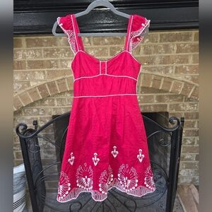 Nanette Lepore Red And White Dress